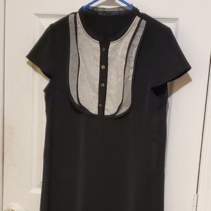 Black 1/4 Clover Button Dress